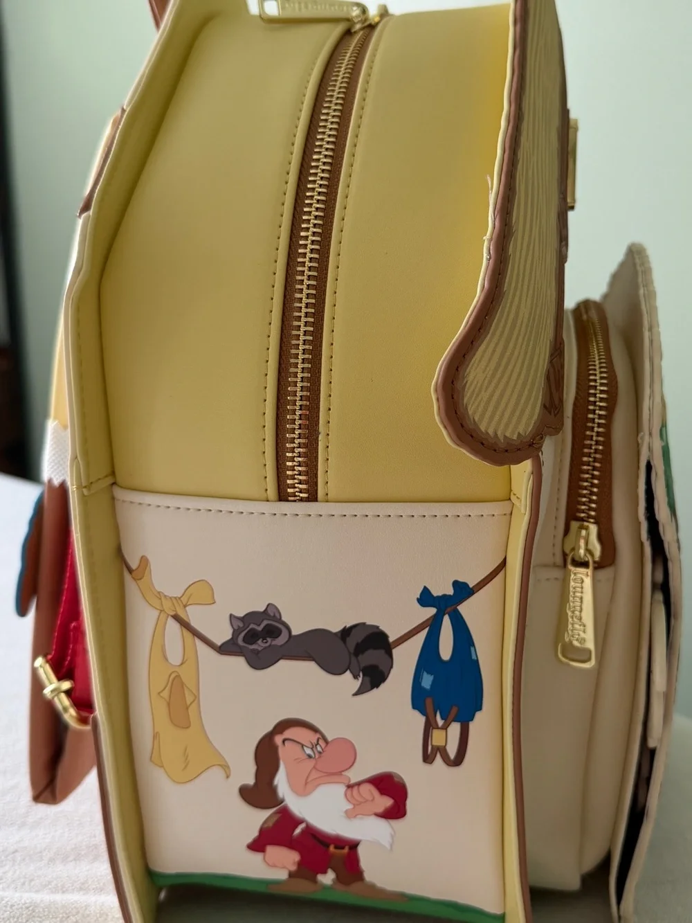 Disney Snow White Loungefly back pack  - Yellow, Blue, Red, Green